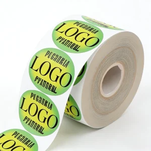 Custom Waterproof Round Sticker Label Adhesive Synthetic Paper Bottle Label Sticker Roll with Company Logo