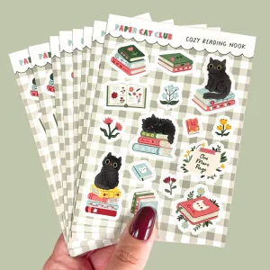 Custom Waterproof Sticker Sheet Durable Vinyl Decals for Bottles Kiss Cut Mixed Patterns PVC Sticker Sheets