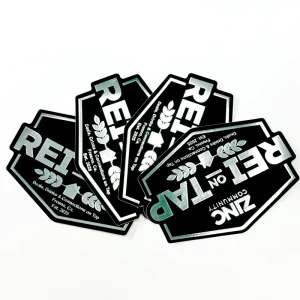 Custom Waterproof Tear resistant Die Cut Vinyl Spot UV Stickers Logo Personalized Branding Stickers For Business Logo Promotion