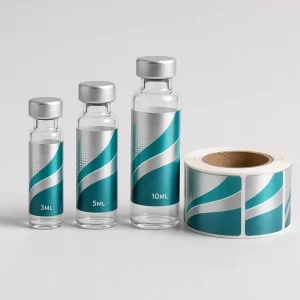 Custom Waterproof Vial Labels 3ml 5ml 10ml Vinyl Stickers For Small Glass Bottles