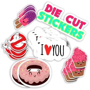 Custom Waterproof Vinyl Die Cut Sticker UV Printing Self Adhesive Label Cartoon PVC Die Cut Logo Stickers