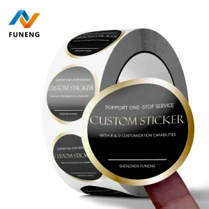 Custom Waterproof Vinyl Round Logo Labels for Organic Food Jar Cosmetic Bottles UV Printing Oil-Proof Custom Size and Shape