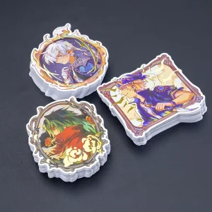 Custom Waterproof Vinyl Sticker Kids Personalized Cute Die Cut Girl Anime Gold Foil Decorative Phone Cartoon Sticker