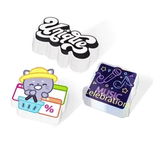 Custom Waterproof Vinyl Stickers Die Cut Logo Label Sticker Self Adhesive PVC Label Cartoon Decorative Stickers Printing