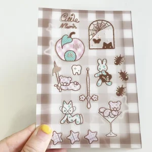 Custom Waterproof Vivid Color Printing Clear Transparent Sparkle Holographic Stickers Spot Holo Foil Sticker Sheets