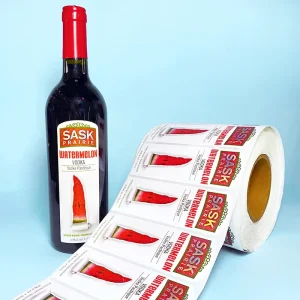 Custom Waterproof Watermelon Vodka Label Stickers Personalized Vodka Bottle Wine Labels