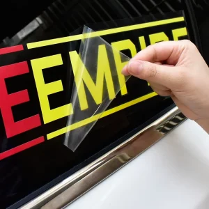 Custom Waterproof Weatherproof Vinyl Logo Outdoor Stickers Transfer Window Transparent Background PVC Vinyl Sticker for Car