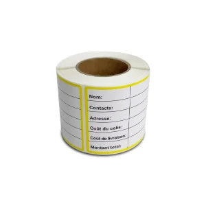 Custom Waterproof Writable Strong Adhesion Self adhesive Paper Adhesive Sticker Custom Label Stickers 120x60mm 250PcsRoll