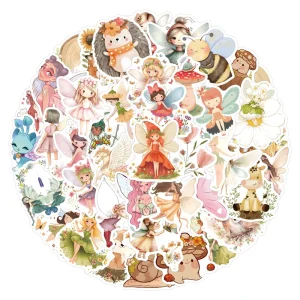 Custom Whimsical Fairy Die Cut Vinyl Decals for Luggage Water Bottle Skateboard Decoration Waterproof Removable Stickers