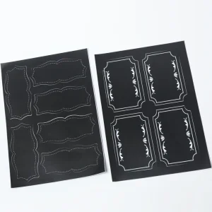 Custom White Sheet Blackboard Reusable Sticker Kitchen Labels Chalkboard Blackboard sticker Sticker Roll for Jars