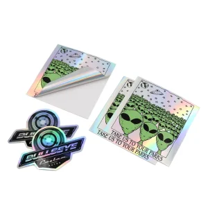 Custom White Vinyl Waterproof Pvc Sticker Glitter Printed Logo Die Cut Anime Holographic Stickers