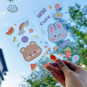Custom clear Label Stickers Custom clear Stickers with logo creator Decorative Logo Perfume Label Transparent Stickers