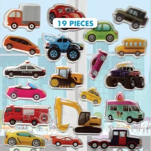 Custom logo Decorative Gel Window Clings Car Sticker Monster Truck Gel Clings Window Decals Reusable Shark Stickers for Kids