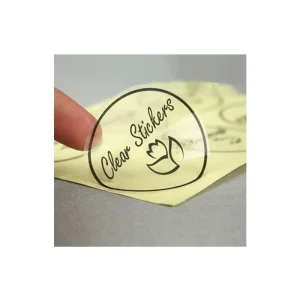 Custom logo Printing Transparent clear Self Adhesive Vinyl Decal PVC Label Sticker