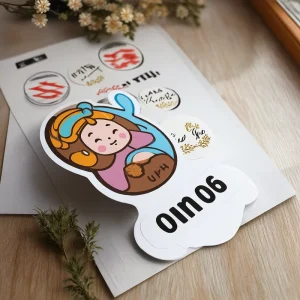 Custom logo Sticker Waterproof Plastic Synthetic Paper Self adhesive PVC PE PET High quality Brand logo Sticker