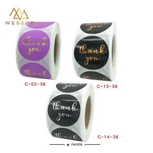 Custom logo Stickers Paper Label Tag Roll Stickers