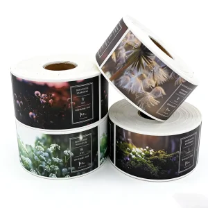 Custom logo Stickers Vinyl Waterproof Self adhesive Labels Die cut Stickers Custom Printed Gold Foil Cosmetics Packaging Labels