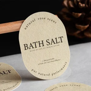 Custom logo Various Shapes Luxury Special Textured Paper Color Printing Labels for Packaging Stickers