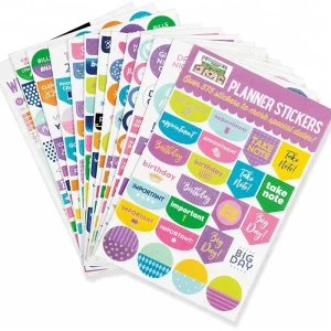 Customise Coated Paper Stickers for Journals Planners Diaries Notebooks