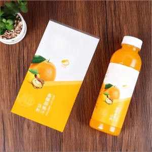 Customised Labels Printing Orange Heat Shrink Wrap Labels Plastic Packaging Shrink Film Label for Bottles