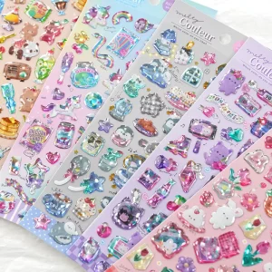 Customizable 3D Dome Resin Stickers PVC Relief Eco Friendly Waterproof Cartoon Pattern DIY Decal for Promotional Gift