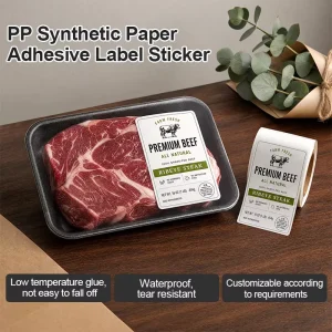 Customizable Durable Eco Friendly PP Adhesive Labels Waterproof Oil Resistant Strong Stickiness Custom Shape Size for Packaging