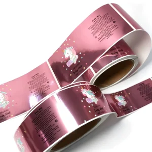 Customizable Plain Laser Holographic Thermal Sticker Personalized Adhesive Silver Label for Cartoons for Printing