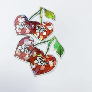 Customizable Rainbow Laser Holographic Waterproof Anti UV Protection Vinyl Sticker with Custom Shape for Home & Packaging Use