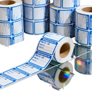 Customizable Self Adhesive Thermal Packaging Labels Durable Recyclable Heat Resistant Water Proof for Office & Warehouse Use