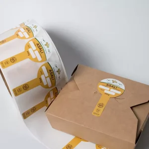 Customizable Strong Adhesive Restaurant Takeaway Box Security Labels Logo Printing Tamper Proof Food Paper Seals Sticker