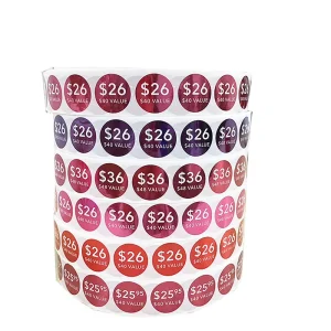 Customizable Waterproof Product Price Tag Stickers