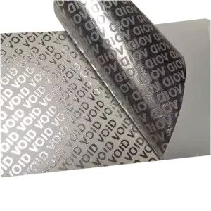 Customizable Waterproof Vinyl Anti Counterfeit Adhesive Label Stickers for Logistics Packaging with Void Tear off Invalid Labels