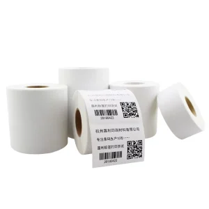 Customizable White Label Packaging Labels Blank Adhesive Coated Paper Sticker Thermal Transfer Label Grocery Waterproof Oil