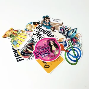 Customization Die Cut Vinyl Stickers Colorful Printing Sticky UV Proof PVC Cartoon Stickers for Laptop Helmet