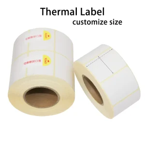 Customize Durable Three Proof Oil Proof Eco Friendly Direct Thermal Labels for Barcode Label Supermarket Logistics Packaging Use