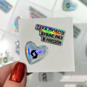 Customize Hologram 3D Sticker Transparent Crystal Dome Logo Sticker Decal