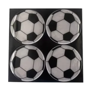 Customize Printable Football Shape White Retro Reflective Sticker for Promotional