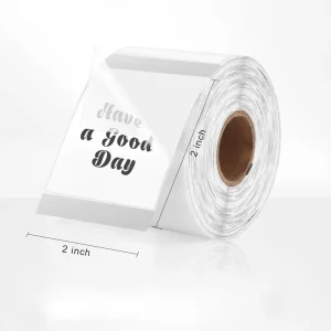 Customized 2X2 Inch Transparent Thermal Direct Thermal Packaging Sticker Five Proof Tear Resistant Clear Printing