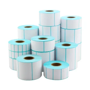 Customized 30x40mm Thermal Transfer Label Durable Adhesive Sticker on Glassine Paper Water Hot Melt Barcode Label