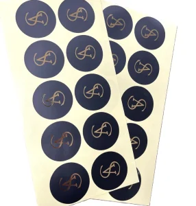 Customized 3D Stickers LOGO Labels Gold and Silver Hot Pressed Sealing Stickers for Tea and Shopping