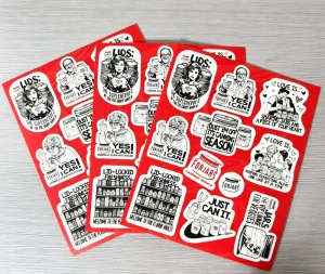 Customized A4 A5 A6 High Quality Printed Design Waterproof Self Adhesive Vinyl Custom Logo Kiss Cut Sticker Sheet for Kid