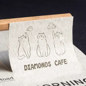Customized Adhesive Stickers Printed on Kraft Paper with UV Coating Anti counterfeit Small Batch