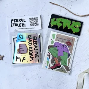 Customized Cartoon Design Weatherproof Die Cut PVC Sticker Packs With Custom Packaging Sticker Packs With Header Card