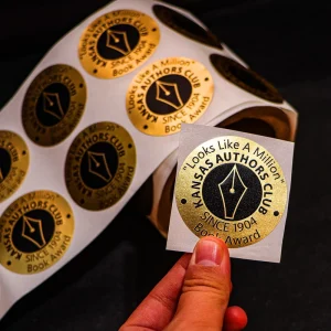 Customized Circle Seal Sticker Label Printing Waterproof Synthetic Paper Adhesive Vinyl Round Logo Sticker Roll for Food