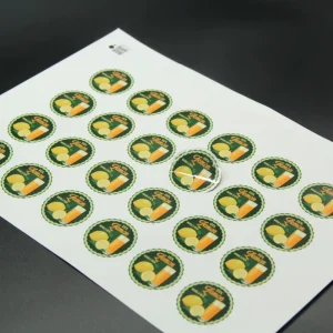 Customized Creative Circular Resin Stickers PVC Adhesive UV Vinyl Labels for Water Bottles Product Packaging Boxes