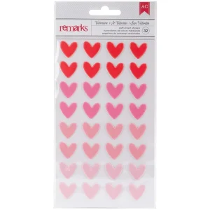 Customized Decorative Heart Stickers Puffy Sticker Sheets for Kids