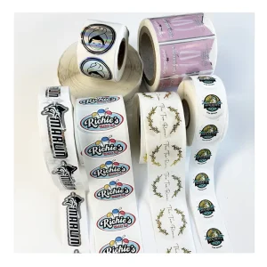 Customized Design Product Labels Manufactures Self Adhesive Vinyl Transparent Waterproof Sticker Roll Labels for Packaging