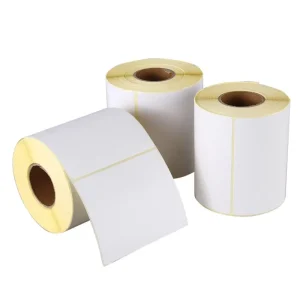 Customized Direct Thermal Label Roll 100*150mm Adhesive Waterproof Thermal Shipping Label Stickers for Barcode Printer