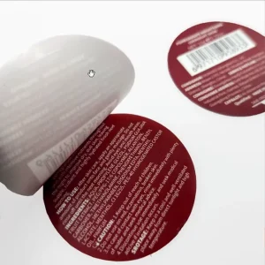 Customized High Definition Double Layer Waterproof Glossy Vinyl Adhesive Labels for Medicine Milk Tea Bottles Rectangular