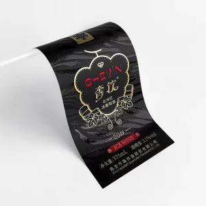 Customized High-quality Luxury Eggshell Paper Adhesive Sticker Waterproof UV Printed Wine Labels Metallic Texture for Bottles